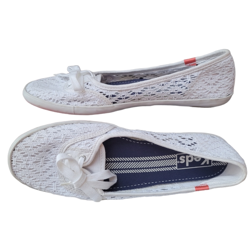 Keds Lace Teacup Crochet Flat Shoes